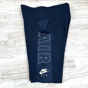 NIKE AIR Shorts Womens Small Black Poly Stretch Tight Athletic Fit DB3826-010